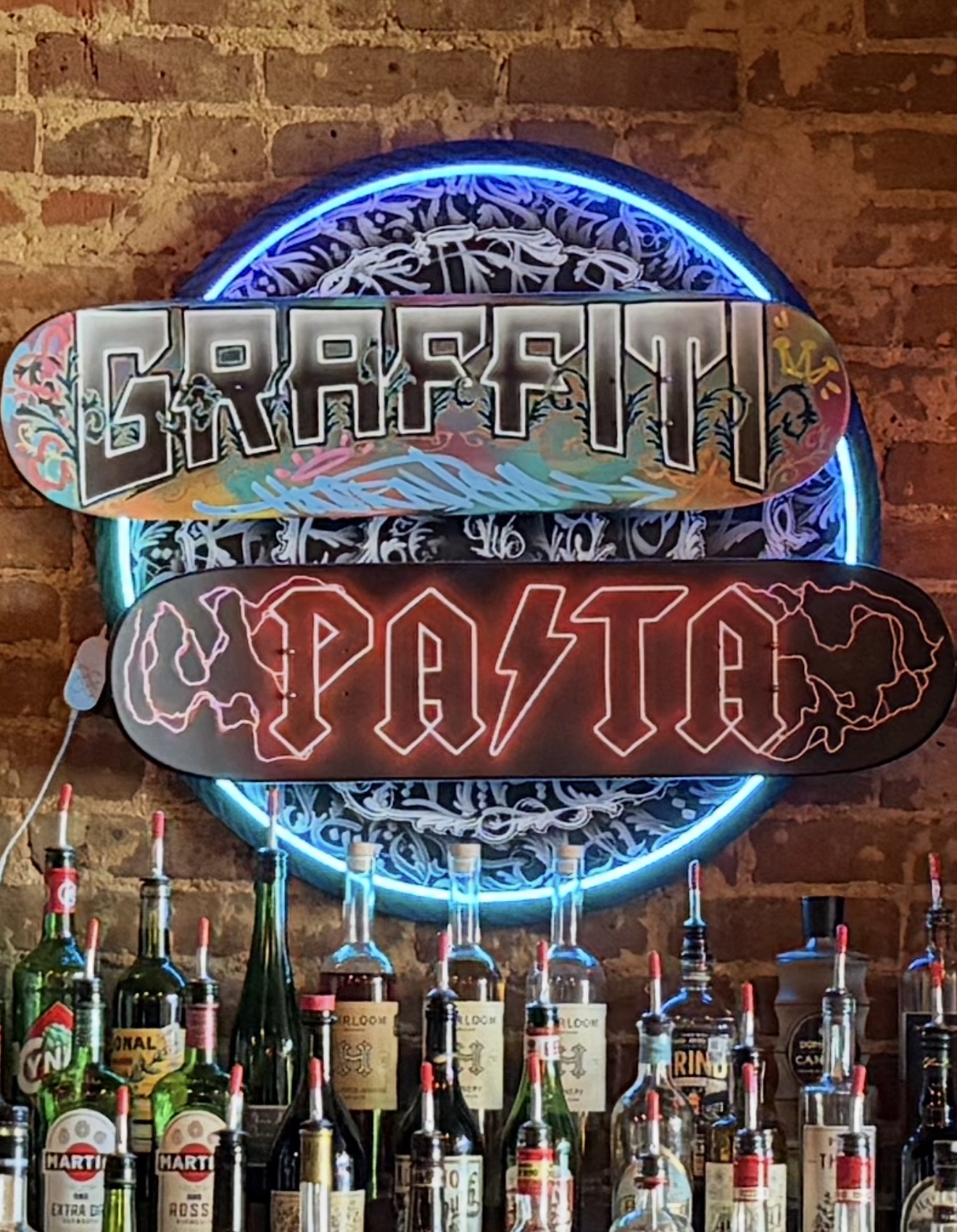 Graffiti Pasta Skateboard Sign